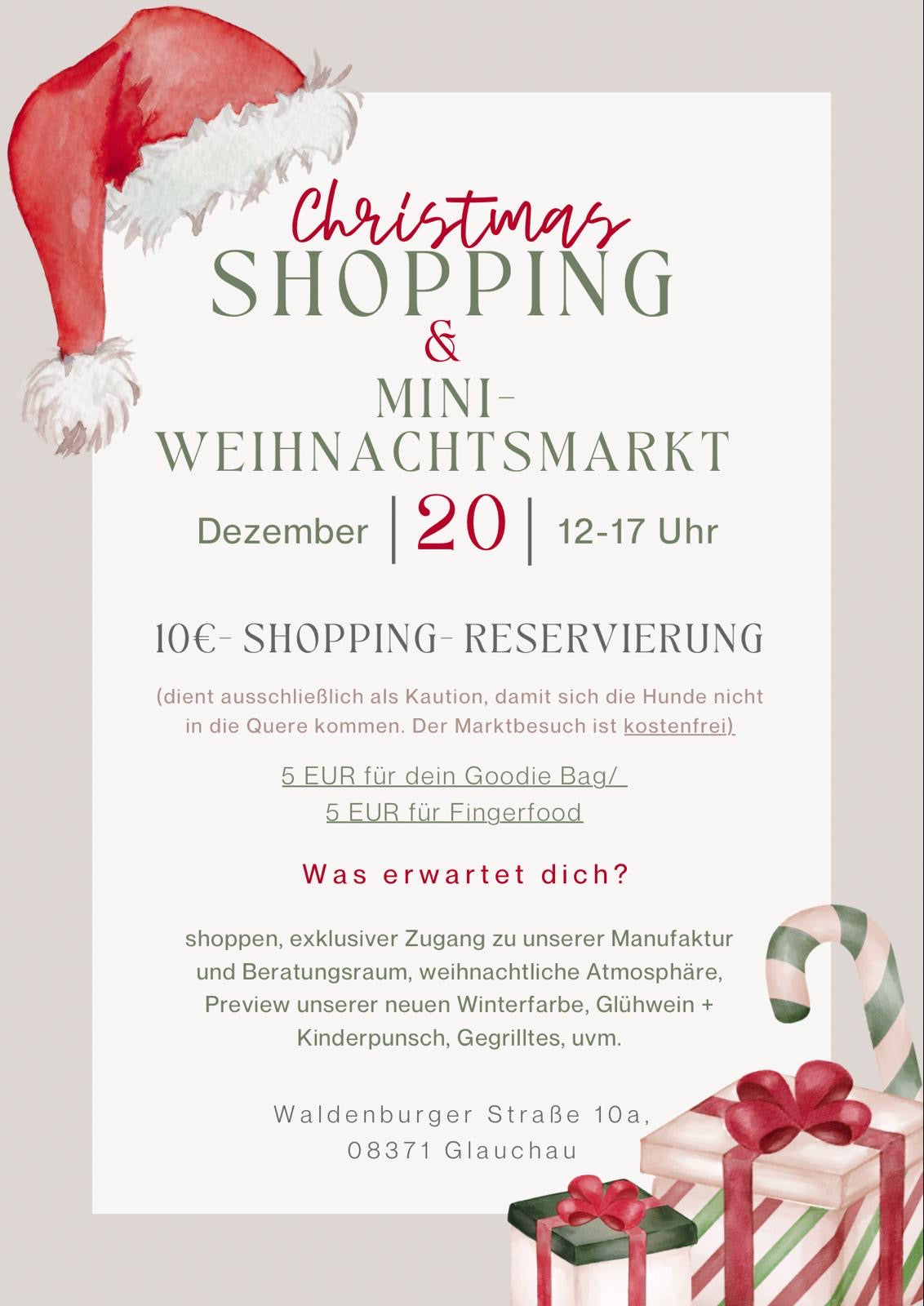 Christmas Shopping 20.12. 12-17 Uhr