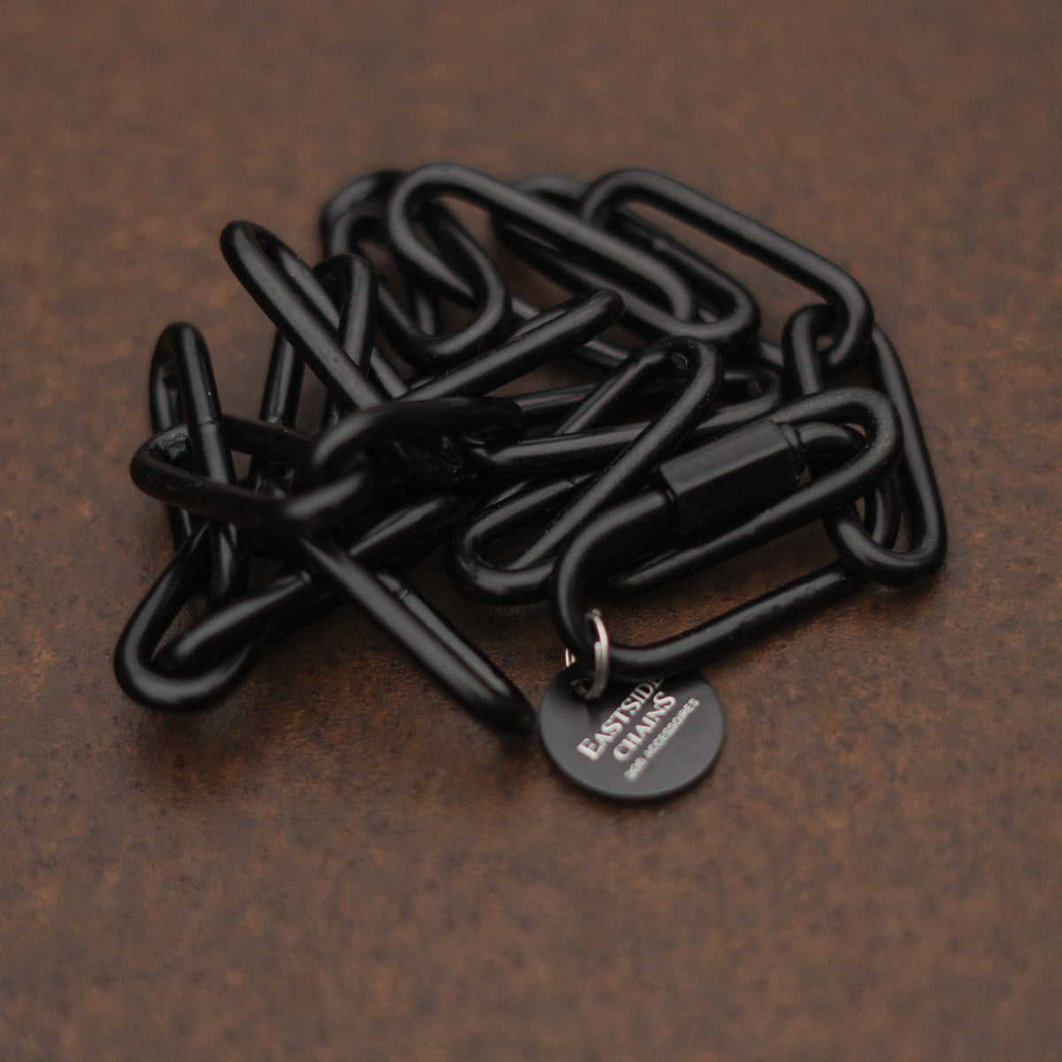 Langgliedrige Eastside Chain in Schwarz matt